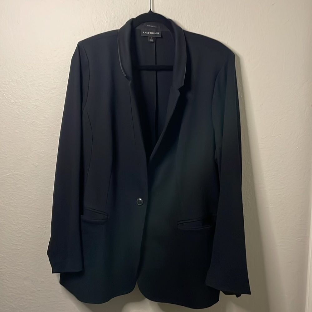 Lane Bryant Jacket Blazer size 22 black one button